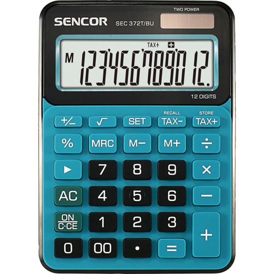 Obrázek z Kalkulačka Sencor SEC 372T displej 12 míst / modrá