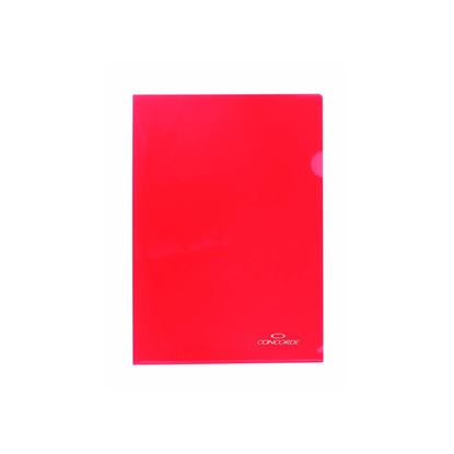 Obrázek Zakládací obal A4 barevný - tvar L / červená / 10 ks