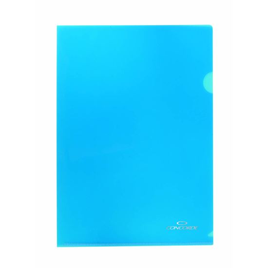 Obrázek z Zakládací obal A4 barevný - tvar L / modrá / 10 ks
