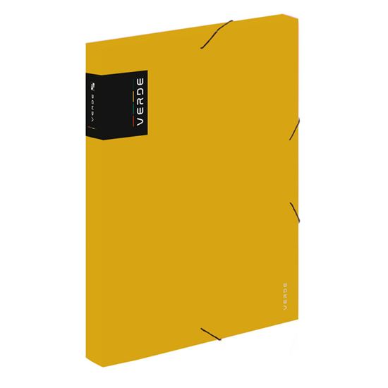 Obrázek z Box na spisy A4 VERDE s gumou - horčice