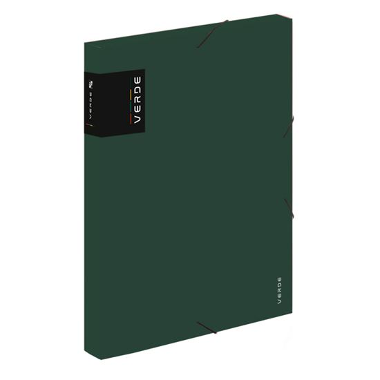 Obrázek z Box na spisy A4 VERDE s gumou - zelená