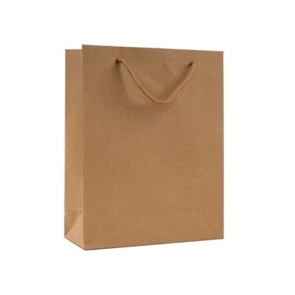 Obrázek Tašky papírové EKO hnědé - velká / 240 x 80 x 330 mm