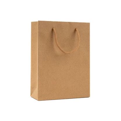 Obrázek Tašky papírové EKO hnědé - malá / 150 x 60 x 200 mm
