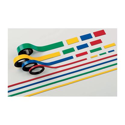 Obrázek Magnetické pásky Hebel - 10 mm x 1 m / červená / 2 ks