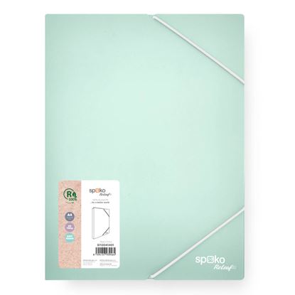 Obrázek Box na spisy A4 Spoko ReLeaf Soft touch s gumou - mentolová