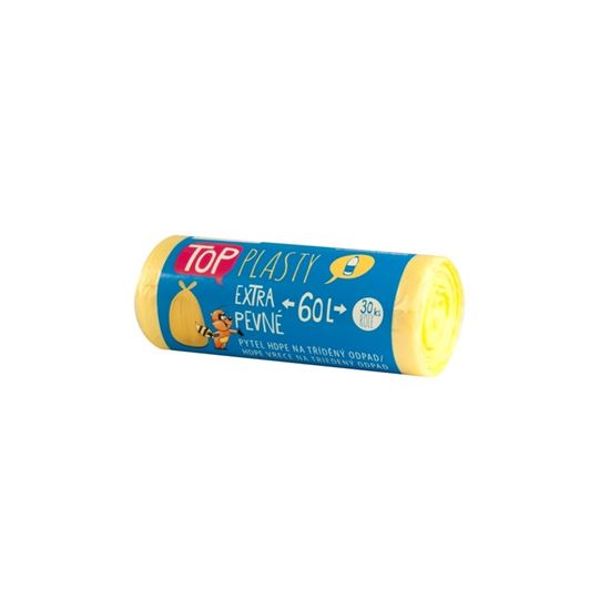 Obrázek z Pytle do koše na tříděný odpad - 60L / 30 ks / 10 my / žluté