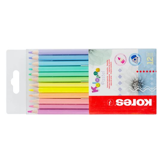 Obrázek z Pastelky Kores PASTEL trojhranné / 12 barev