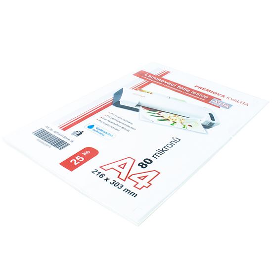 Obrázek z Laminovací fólie / A4 / 25 ks / 80 mikronů