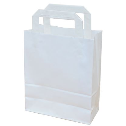 Obrázek Tašky papírové kraft plochá ucha - 180 x 80 x 250 mm