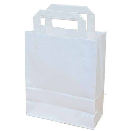 Obrázek z Tašky papírové kraft plochá ucha - 180 x 80 x 250 mm