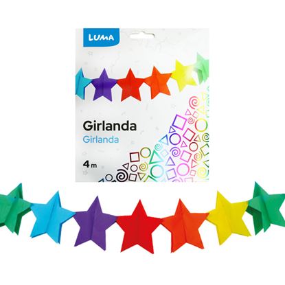 Obrázek Girlanda papírová - 4 m / hvězdy
