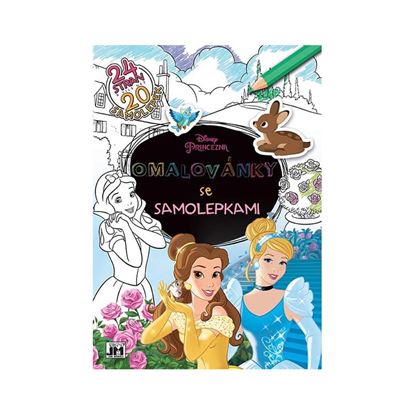 Obrázek Omalovánky A4 se samolepkami - Disney Princezny