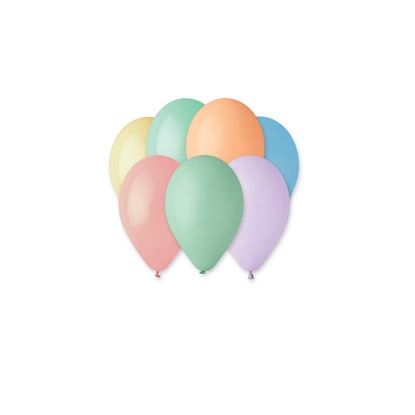Obrázek Balónek nafukovací 26 cm - pastelový / 100 ks / Pastel mix