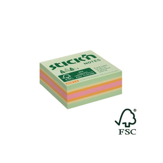 Obrázek z Samolepicí bločky Stick´n by Hopax FSC - 51 x 51 mm / 240 lístků / lesní pastelové barvy