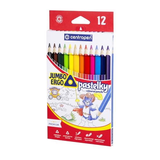 Obrázek z Pastelky Centropen 9522 JUMBO ERGO - 12 barev