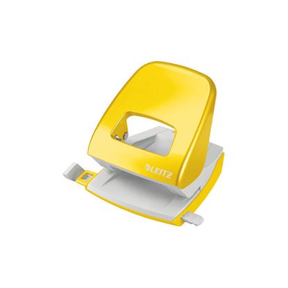 Obrázek Kancelářský děrovač Leitz NeXXt 5008 / metalická žlutá - 30 listů