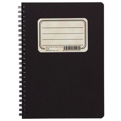 Obrázek Blok BOBO Retro s boční spirálou - A5 / čtvereček