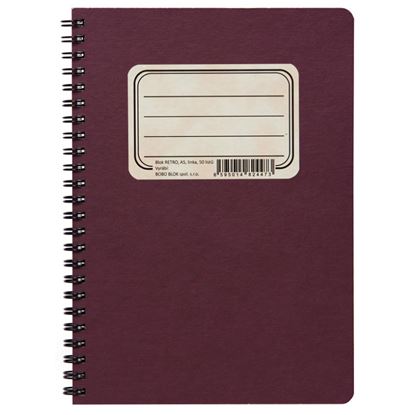 Obrázek Blok BOBO Retro s boční spirálou - A5 / linka