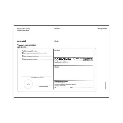 Obrázek Obálky C5 s doručenkou, vytrhovací okénko - bílá / 1000 ks
