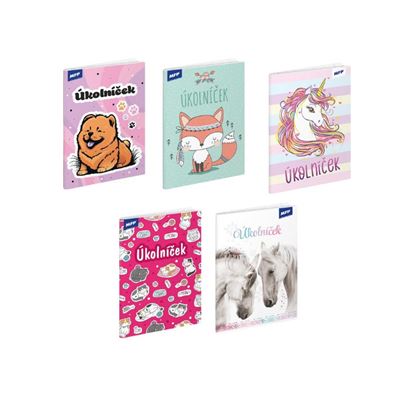 Obrázek Úkolníčky - A5 / 40 listů / mix motivů zvířátka pro holky