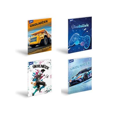 Obrázek Úkolníčky - A5 / 40 listů / mix motivů pro kluky