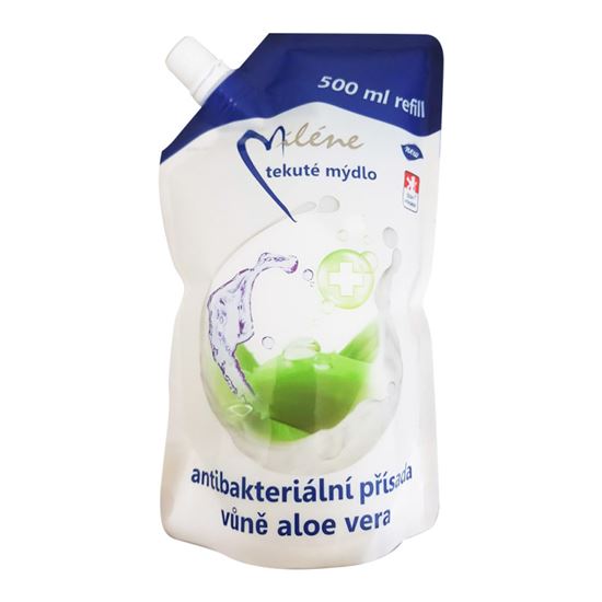 Obrázek z Tekuté mýdlo Miléne Aloe vera antibakteriální - náplň / 500 ml