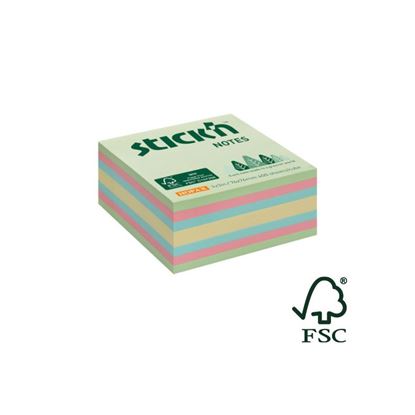 Obrázek Samolepicí bločky Stick´n by Hopax FSC - 76 x 76 mm / 400 lístků / lesní pastelové barvy