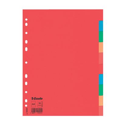 Obrázek Rozdružovač A4 kartonový Esselte - barevný / 10 listů