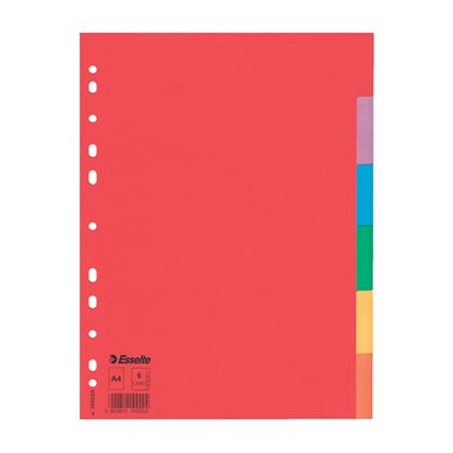 Obrázek Rozdružovač A4 kartonový Esselte - barevný / 6 listů