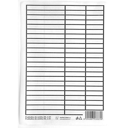 Obrázek Podložka do sešitů A5 PVC - linka / linka