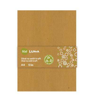 Obrázek Obaly na sešity ECO LUMA - A4 / kraft / 5 ks