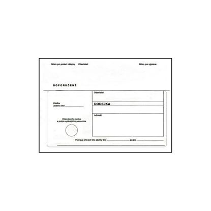 Obrázek Obálky B6 s dodejkou, vytrhovací okénko - bílá / 1000 ks