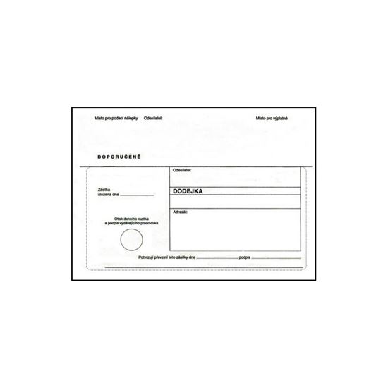 Obrázek z Obálky B6 s dodejkou, vytrhovací okénko - bílá / 1000 ks