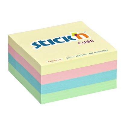 Obrázek Samolepicí bločky Stick´n by Hopax - 76 x 76 mm / 400 lístků / pastelové barvy