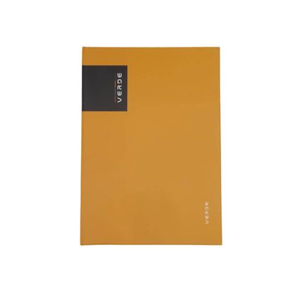 Obrázek Kniha záznamní VERDE - A4 / linka / 96 listů / hořčicová