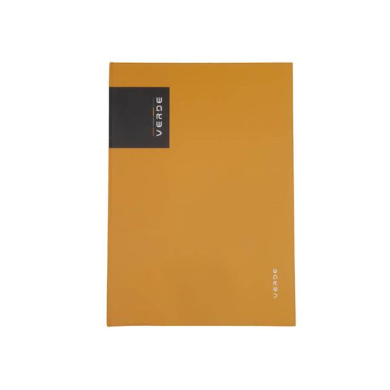 Obrázek z Kniha záznamní VERDE - A4 / linka / 96 listů / hořčicová