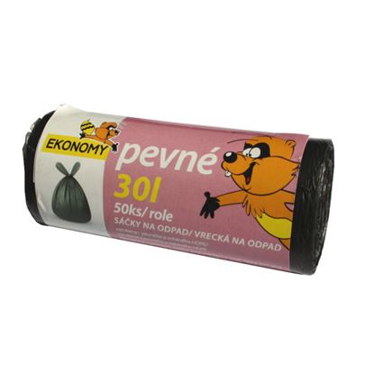 Obrázek Pytle do koše Vipor Ekonomy - 50x60cm / 30l / 6my / 50ks / černá
