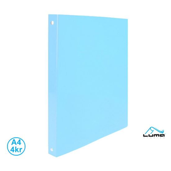 Obrázek z Desky kroužkové A4 LUMA / 4-kroužek / pastelově modrá