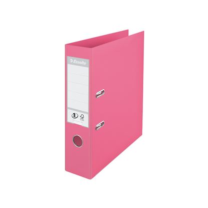 Obrázek Esselte pákový pořadač A4 celoplastový pastelový Solea 7,5 cm červená