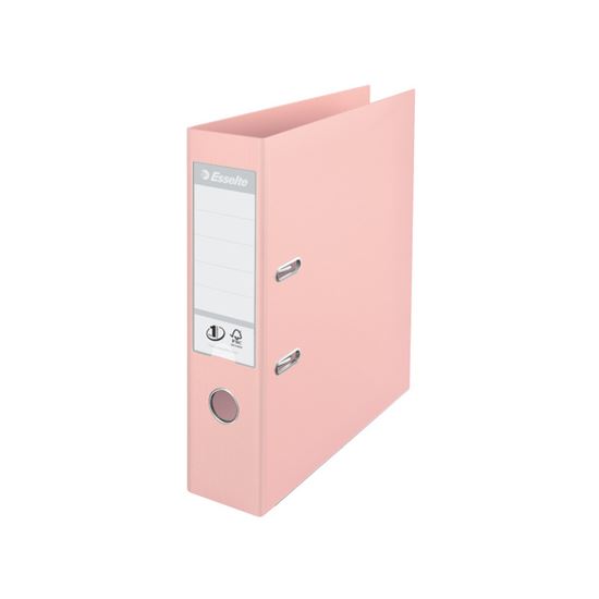 Obrázek z Esselte pákový pořadač A4 celoplastový pastelový Solea 7,5 cm broskvová