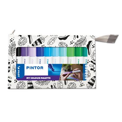 Obrázek Popisovač Pilot Pintor MY PALETTE / sada 10 ks / studené odstíny