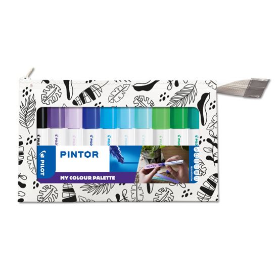 Obrázek z Popisovač Pilot Pintor MY PALETTE / sada 10 ks / studené odstíny