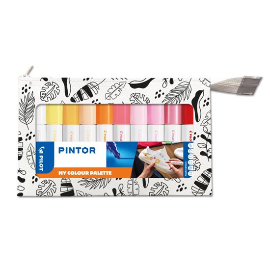 Obrázek z Popisovač Pilot Pintor MY PALETTE / sada 10 ks / teplé odstíny
