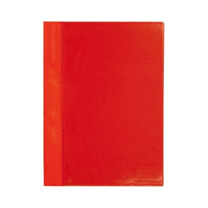 Obrázek Rychlovazač A4 plastový s kapsou - červená