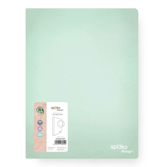 Obrázek z Desky A4 kroužkové Spoko ReLeaf Soft touch - mentolová