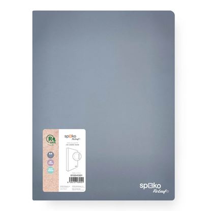 Obrázek Desky A4 kroužkové Spoko ReLeaf Soft touch - šedomodrá