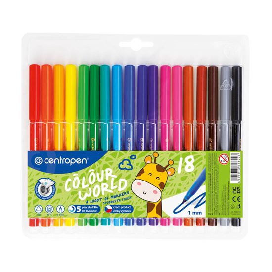 Obrázek z Popisovače Centropen 7550/18 - sada 18 ks