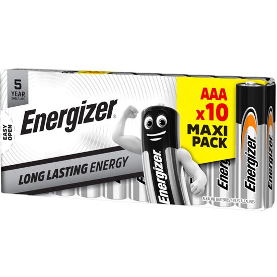 Obrázek z Baterie Energizer alkalické - baterie mikrotužka AAA / 10 ks / Family pack