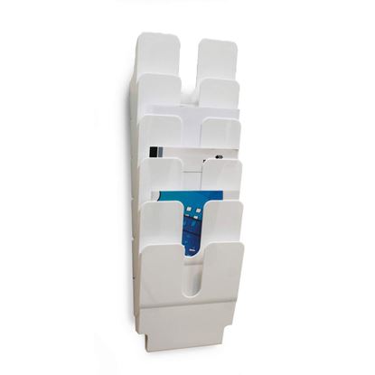 Obrázek Držáky na prospekty Flexiplus - 6 / A4 / bílý / na výšku