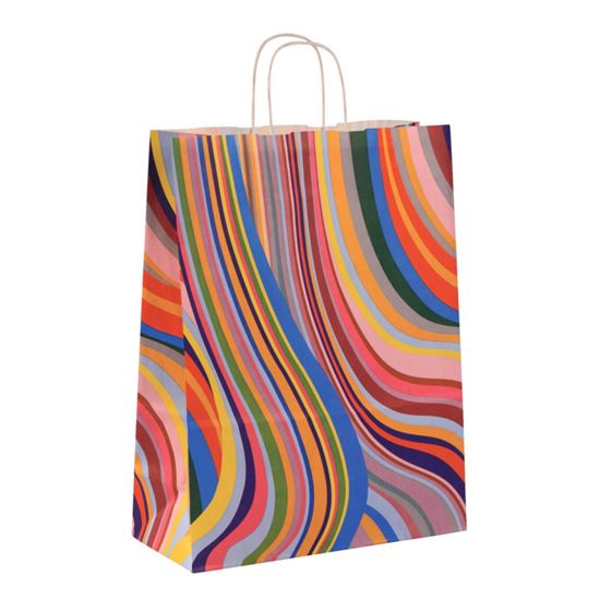 Obrázek z Taška papírová kroucené ucho - 70. léta / 320 x 140 x 420 mm